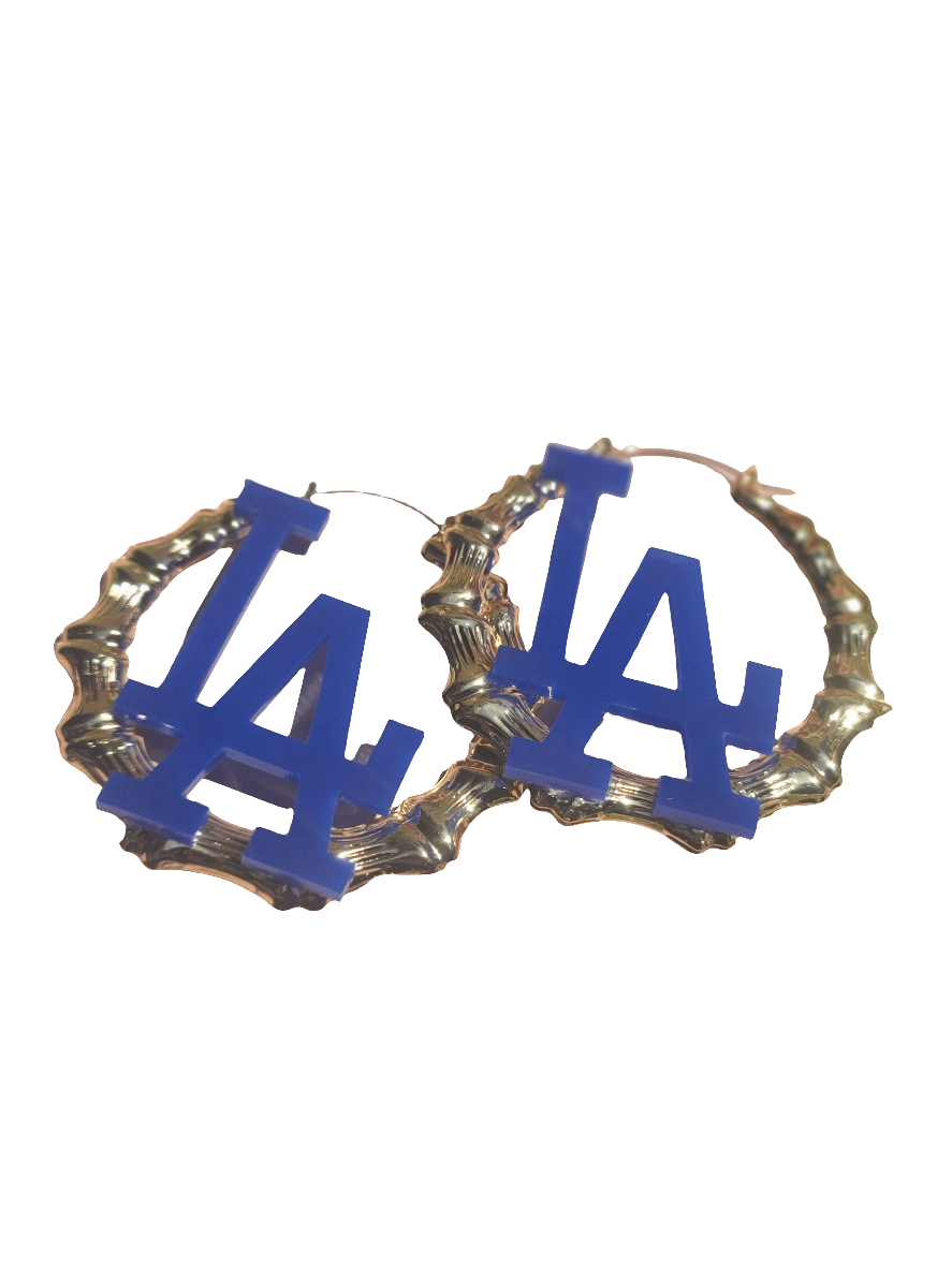 World Series Champions 2025 LA Dodgers Bamboo Hoop Earrings