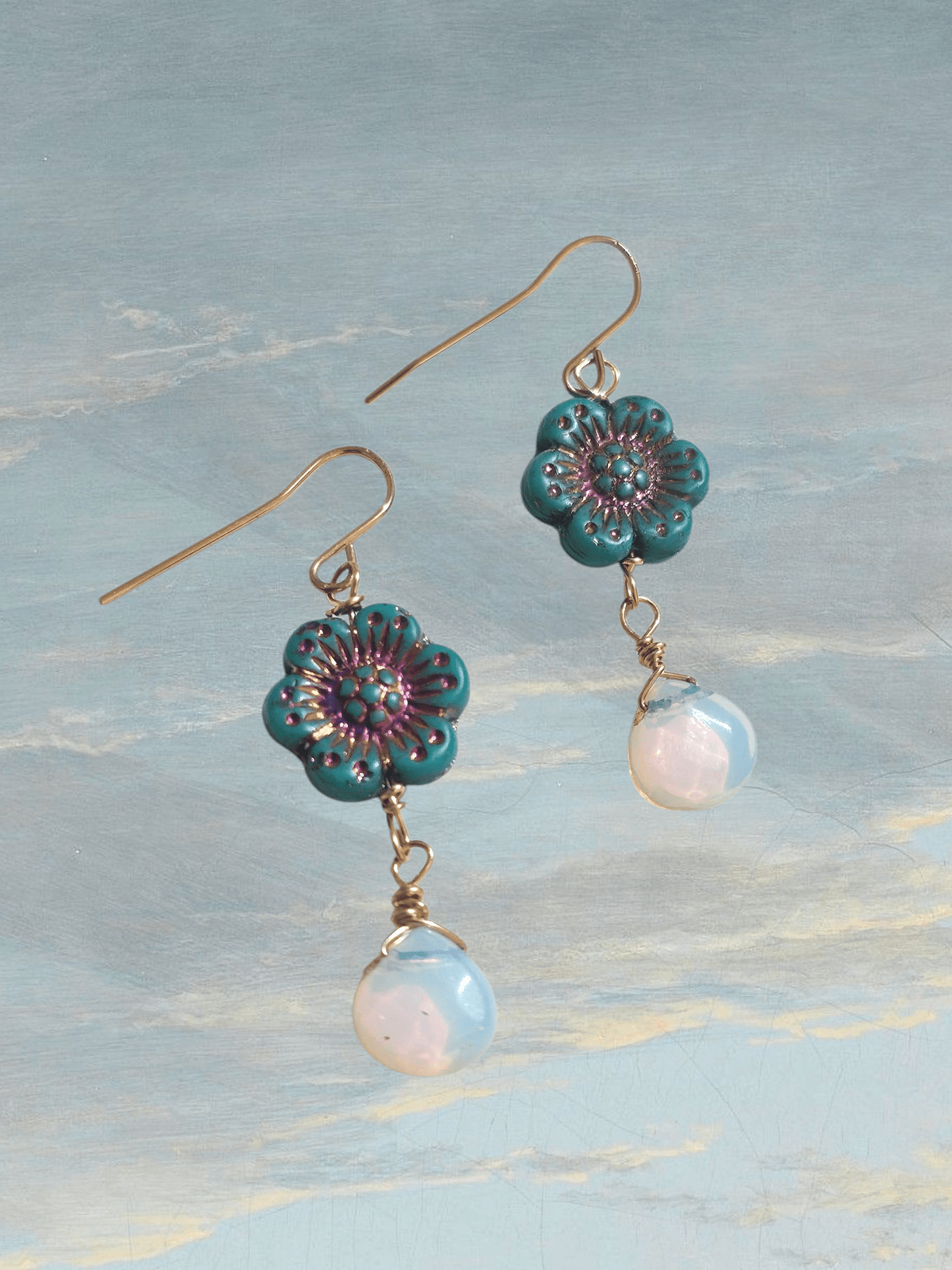 Xochitl Flower Opalite Earrings ilaments Jewelry