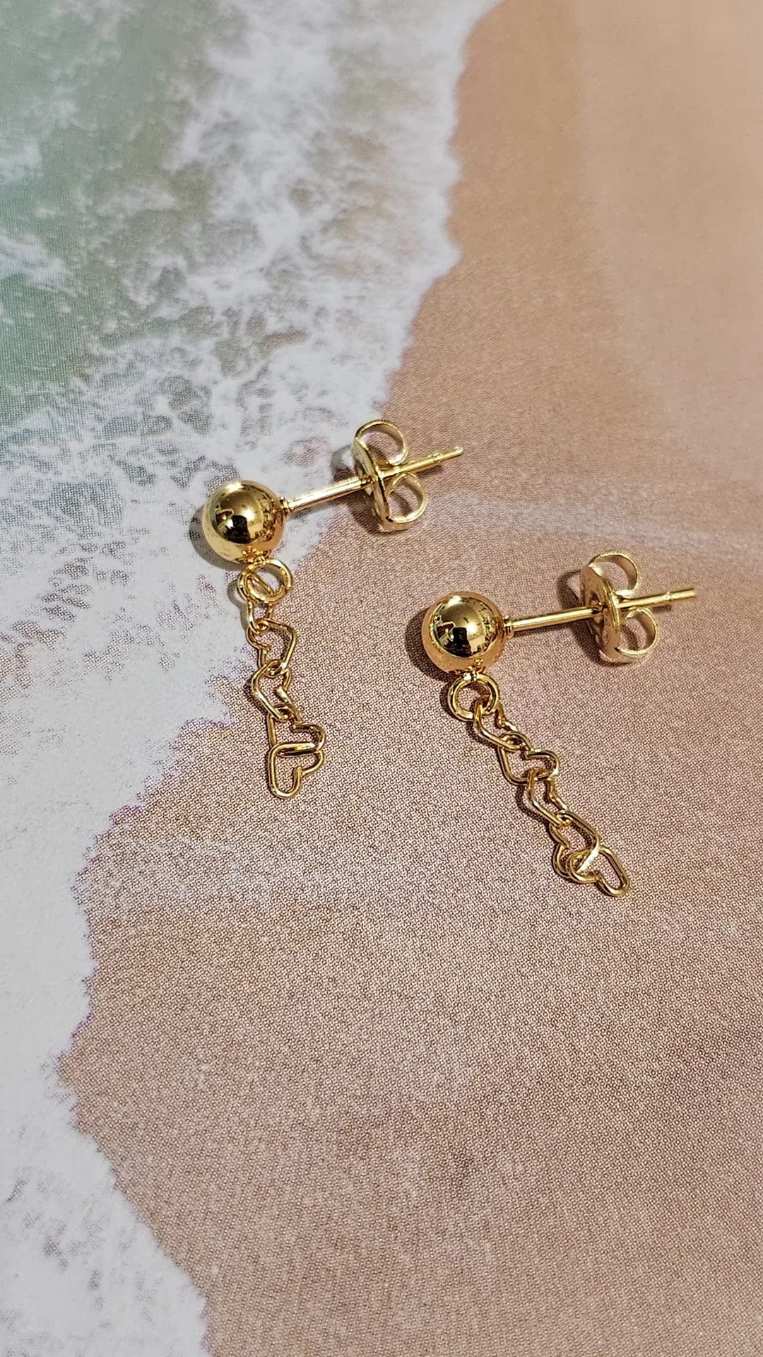 Heart Chain Link Post Earrings ilaments Jewelry