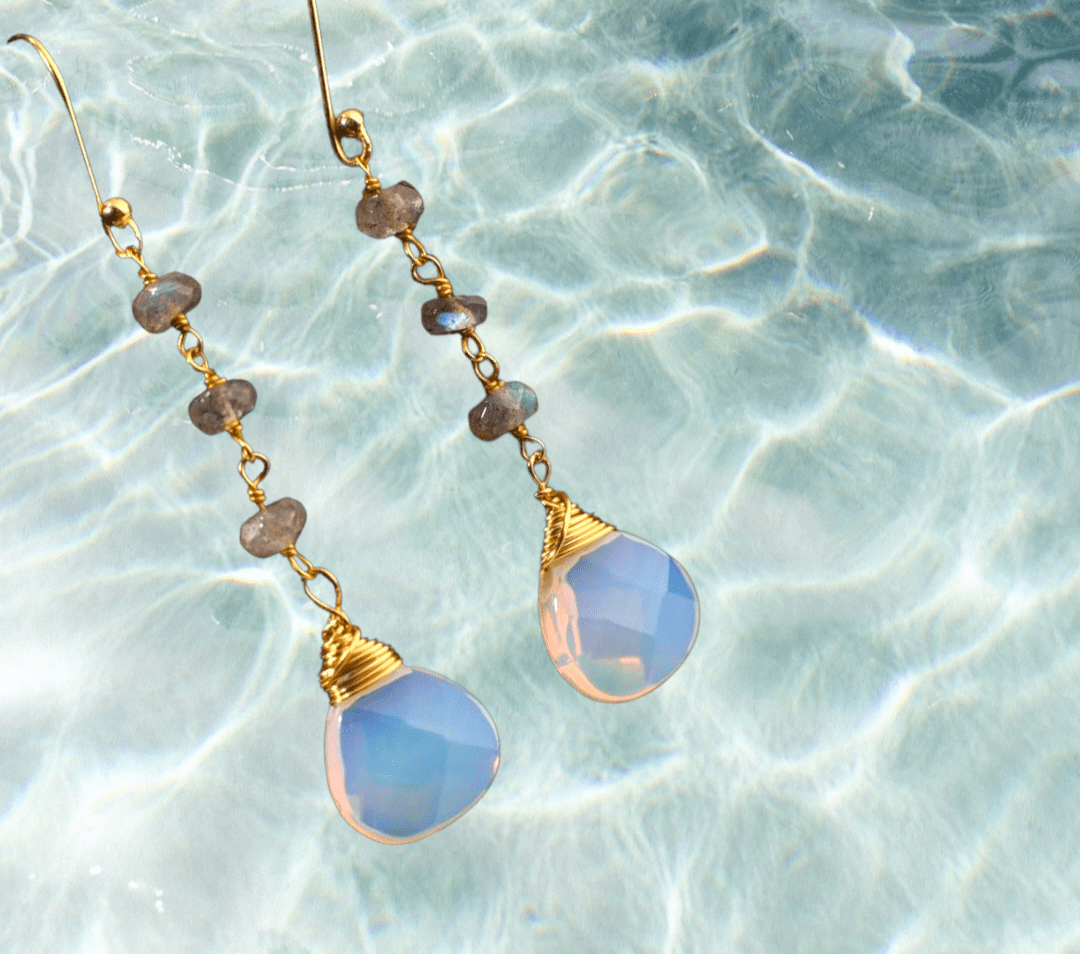 Opalite & Labradorite Drop Earrings ilaments Jewelry