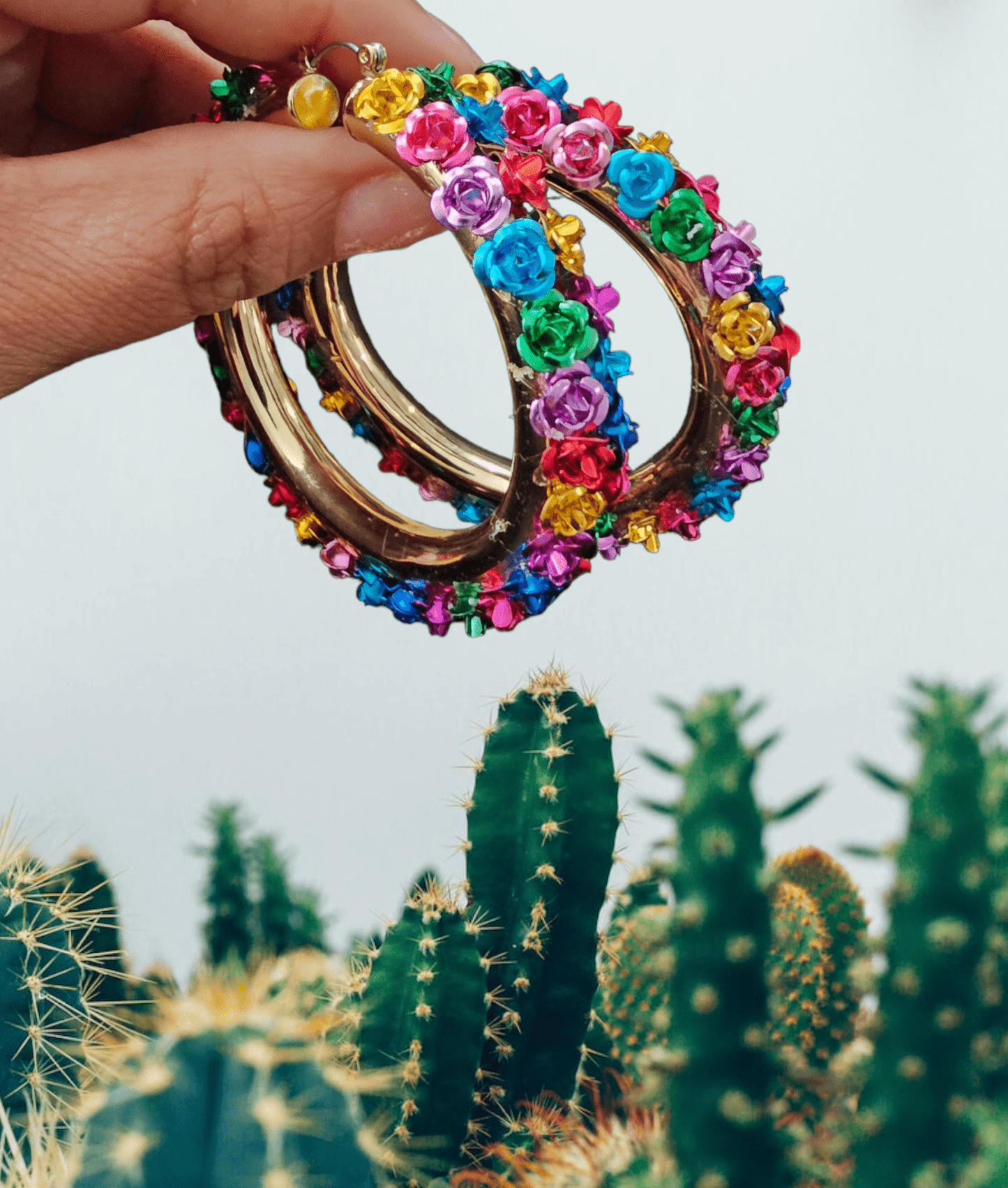 Fiesta Huggie Lg Hoop Earrings ilaments Jewelry