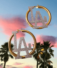 LA Dodger Glitter XL Hoop Earrings ilaments Jewelry