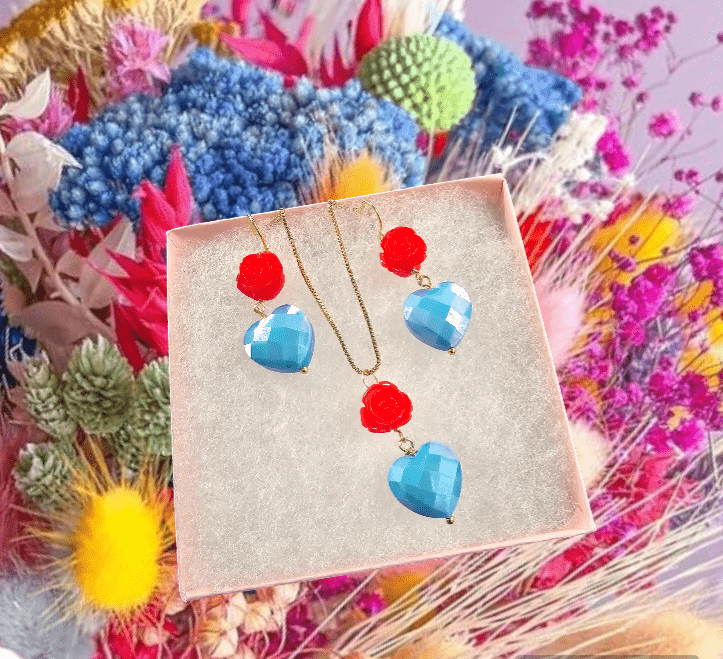 Crystal Heart Rosa Gift Set ilaments Jewelry