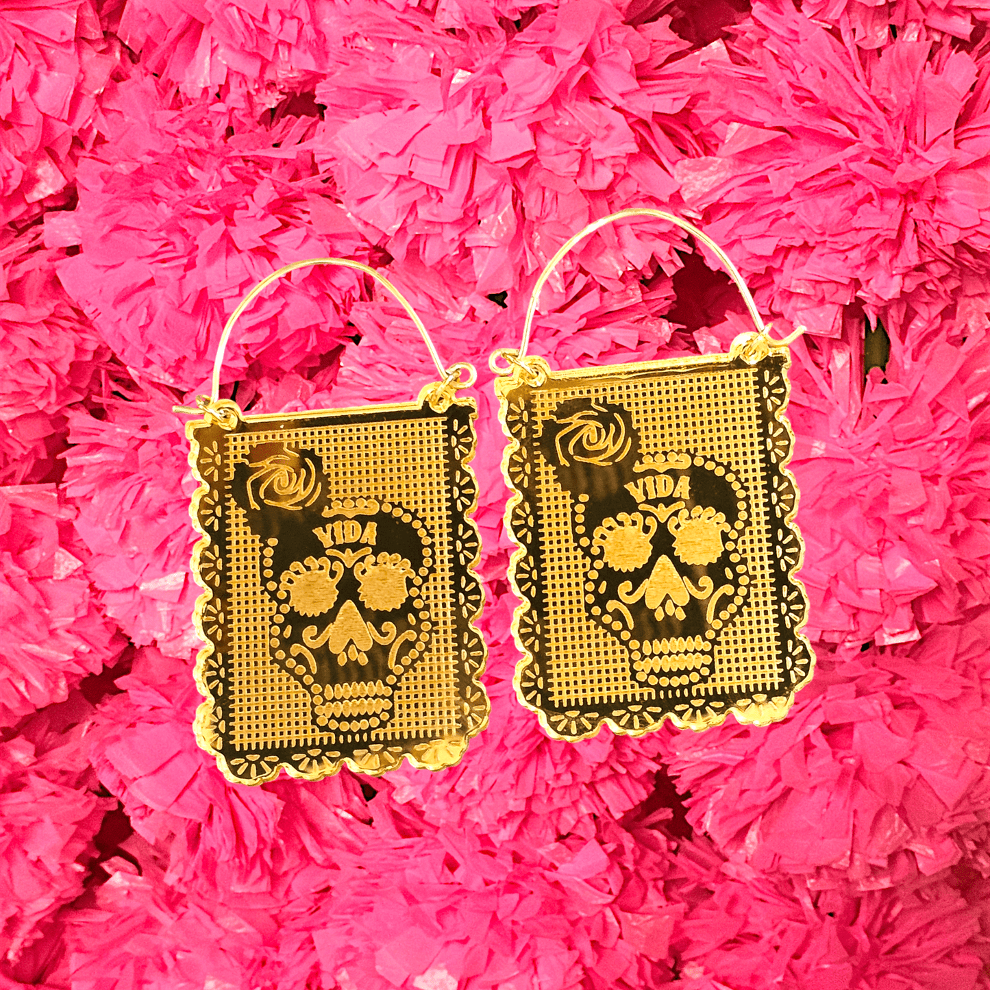 Papel Picado Gold Earrings ilaments Jewelry