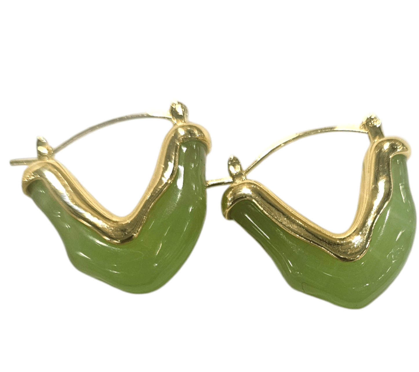 Jade Hoop Earrings ilaments Jewelry
