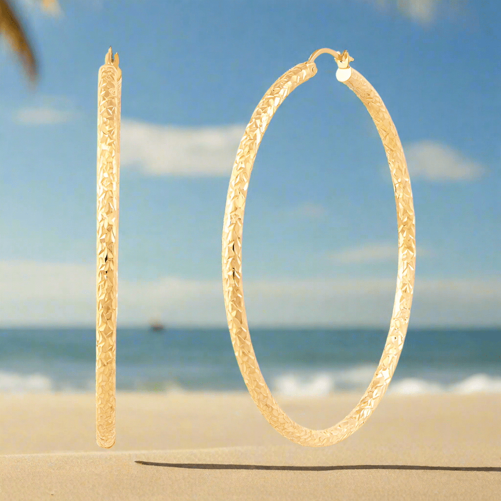 Faceted Hoop Earrings ilaments Jewelry