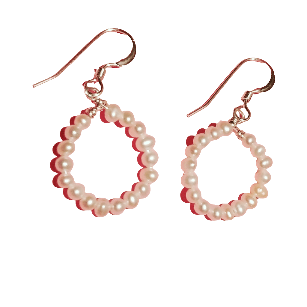 Pearl Hoop Earrings ilamentsjewelry
