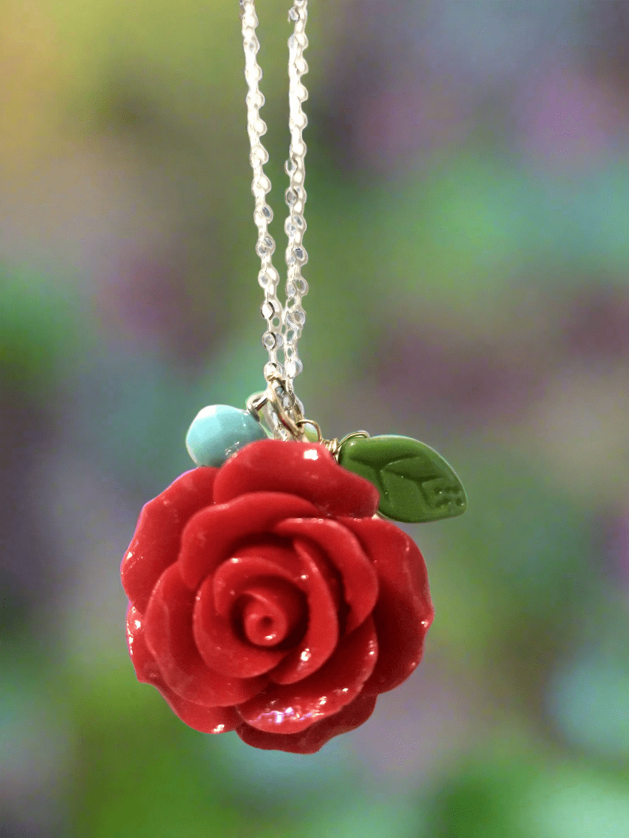 Rose Charm Necklace ilamentsjewelry