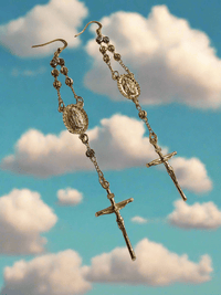 Virgen Rosary Earrings ilaments Jewelry