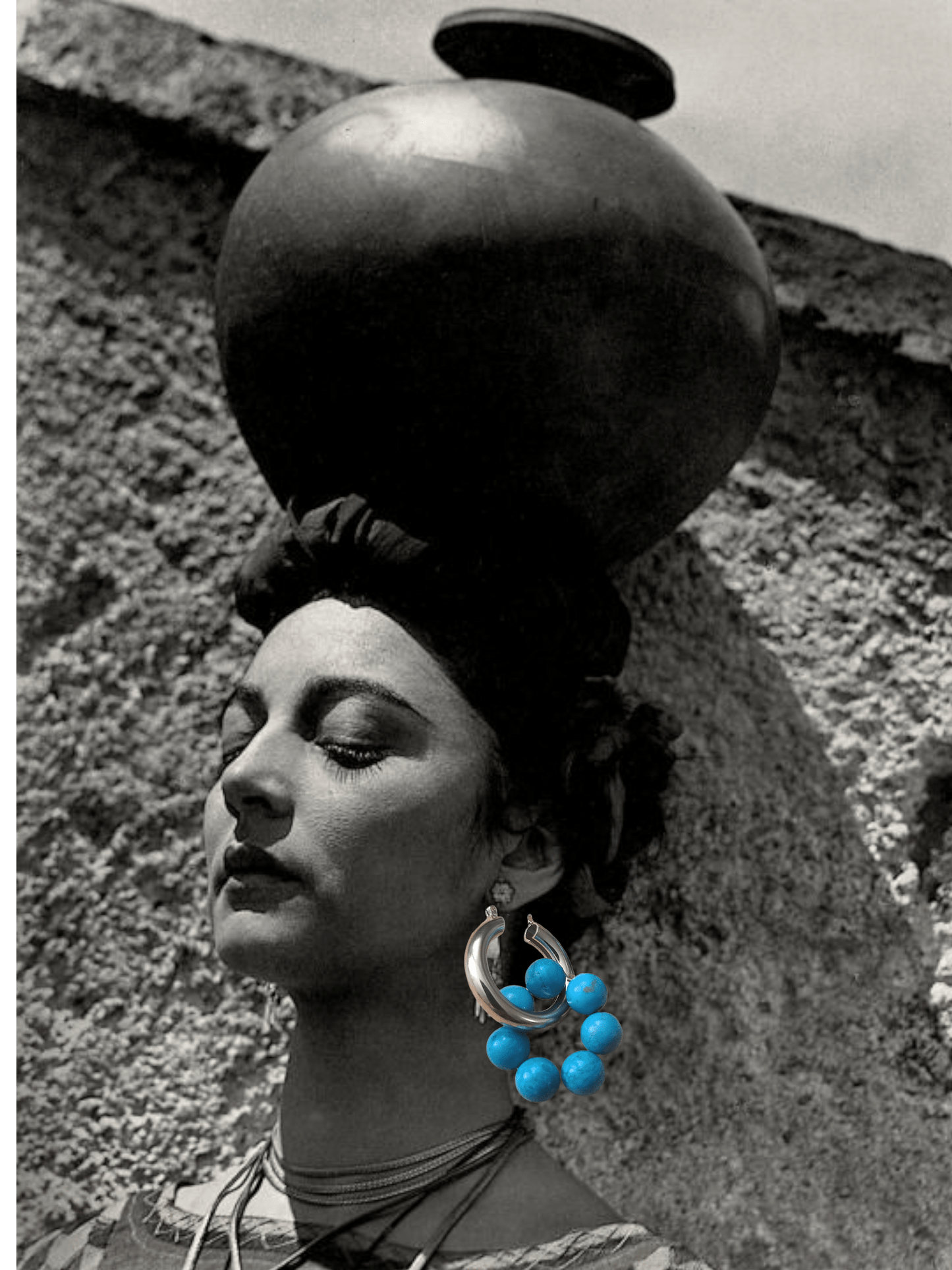 Turquoise Huggie Hoop Earrings ilaments Jewelry