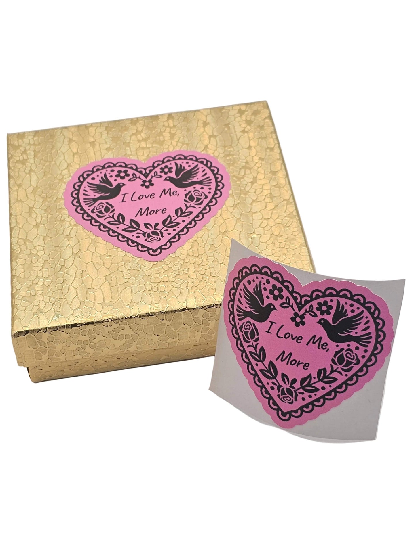 I Love Me, More Heart Vinyl Sticker, Self Love Affirmation Waterproof Pink Heart Sticker ilaments Jewelry