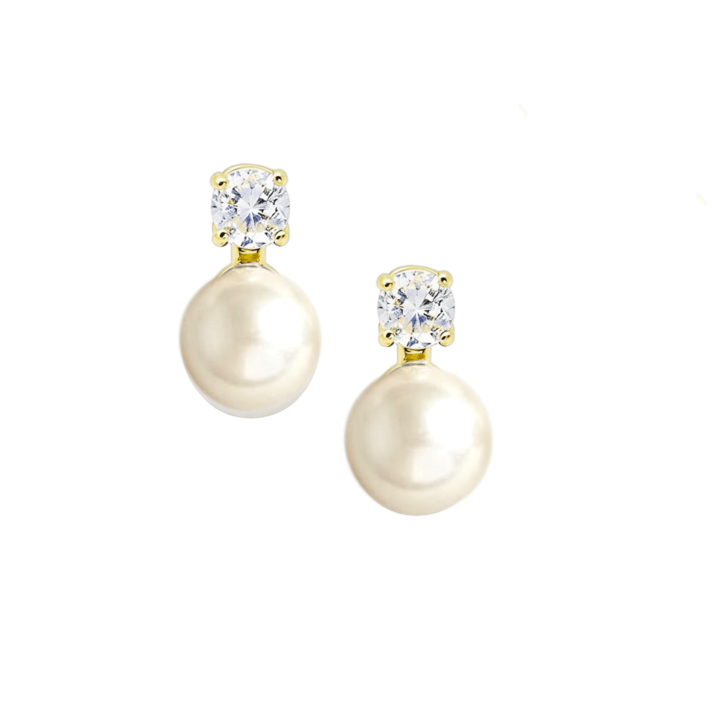 Bride to Be CZ Pearl Stud Earrings ilaments Jewelry