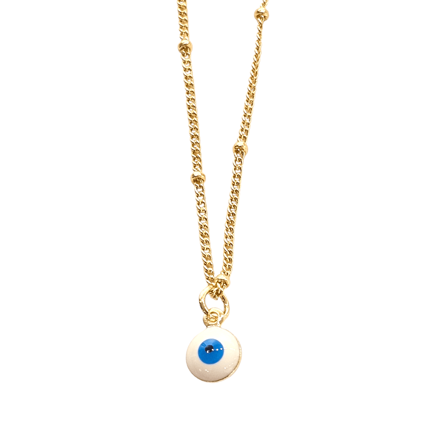 Evil Eye Ball Chain Necklace ilaments Jewelry