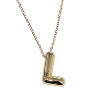 Bubble Letter 18kt Gold Plate Necklace ilaments Jewelry