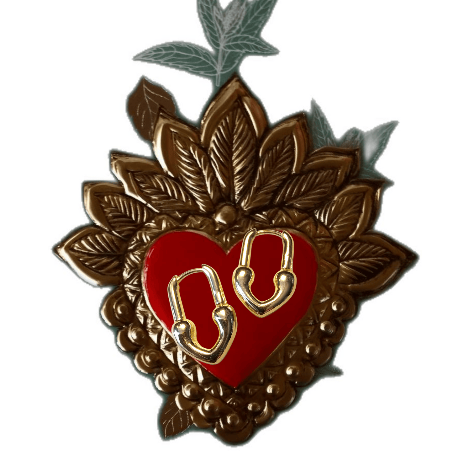 Heart Huggie Hoop Earrings ilaments Jewelry