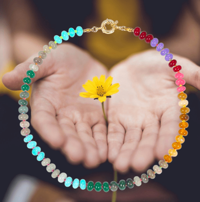 Chakra Gemstone Necklace ilaments Jewelry