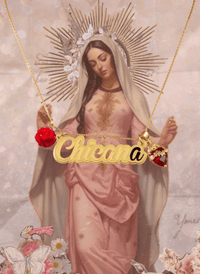 Chicana Sacred Heart Necklace ilaments Jewelry