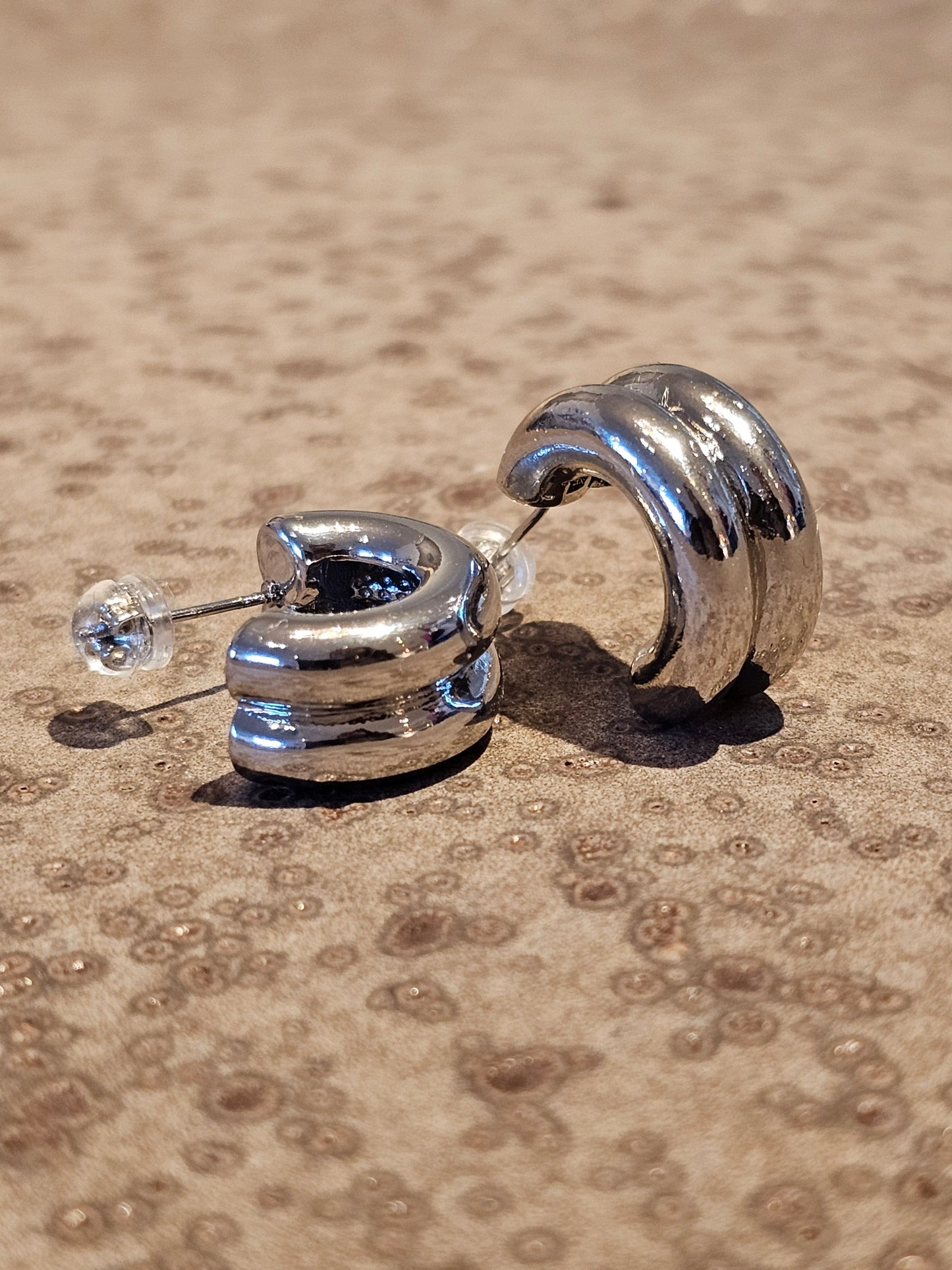 Tona Silver Double Huggie Earrings ilaments Jewelry