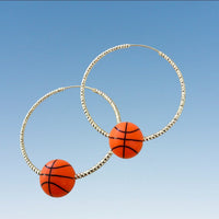 Basketball Diamond Cut Hoop Earrings ilaments Jewelry