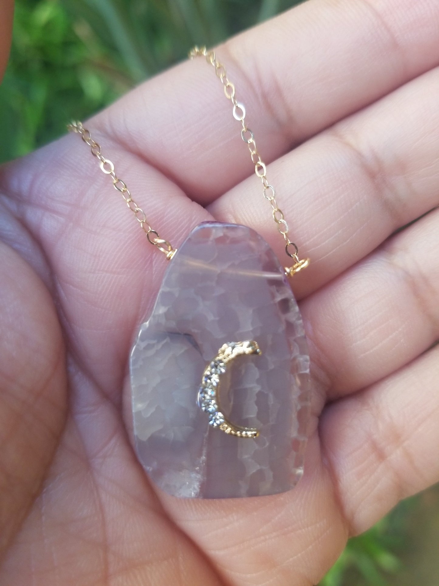 Luna Agate Necklace ilamentsjewelry