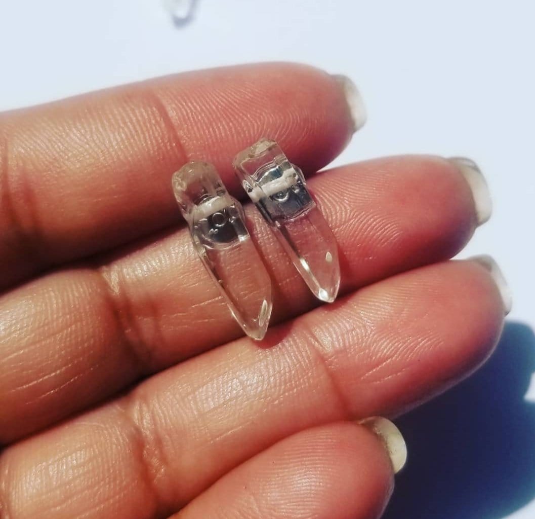 Speak it into Existence Clear Quartz Post Earrings ilamentsjewelry