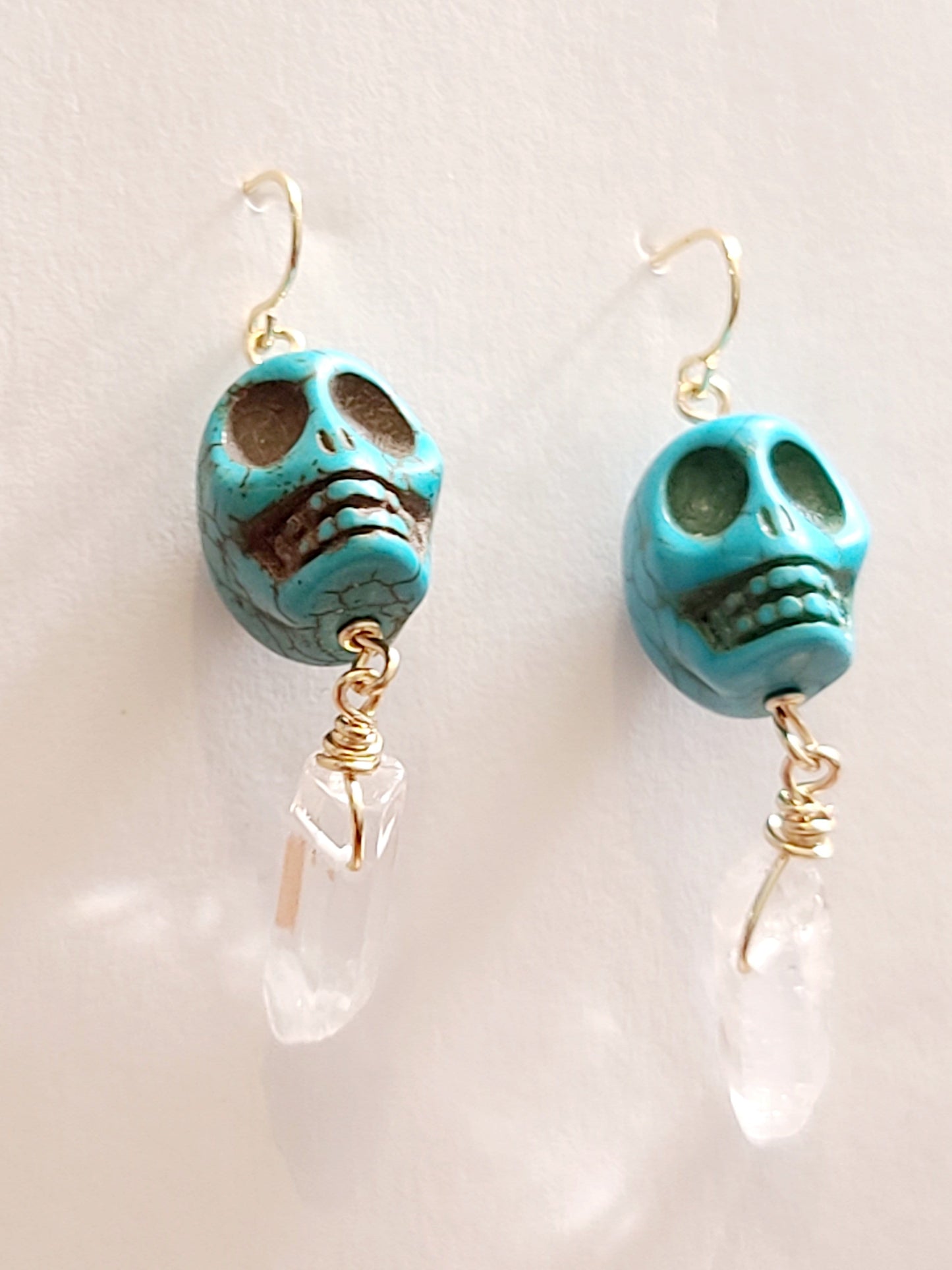 Ofrenda Skull Quartz Earrings ilaments Jewelry