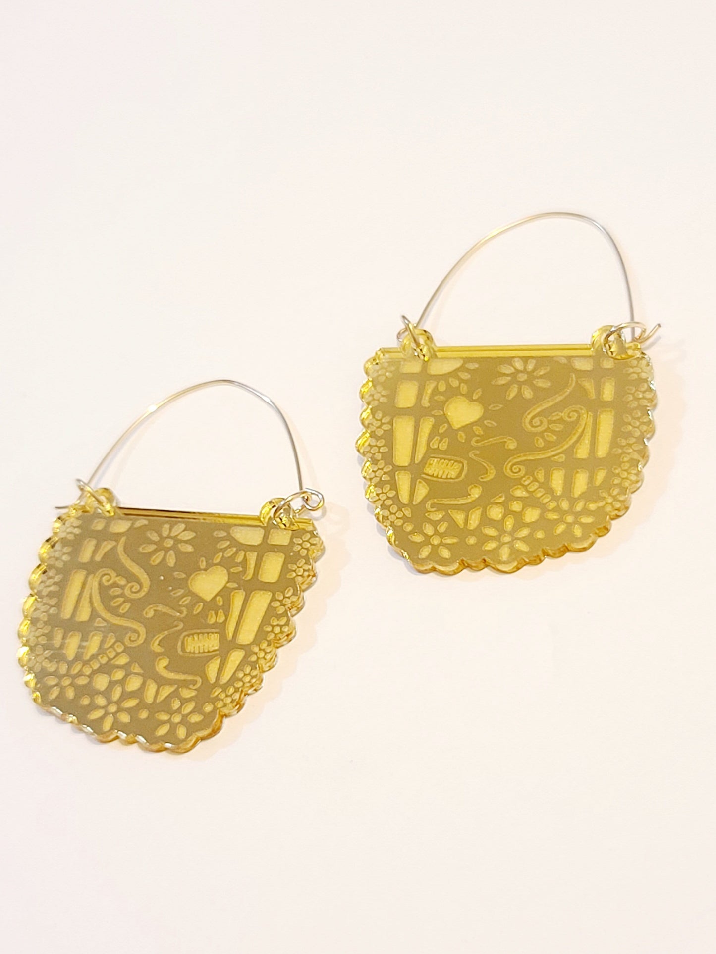 Papel Picado Oro Hoop Earrings ilaments Jewelry