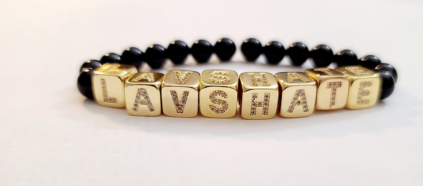 LA VS HATE Onyx Bracelet ilaments Jewelry