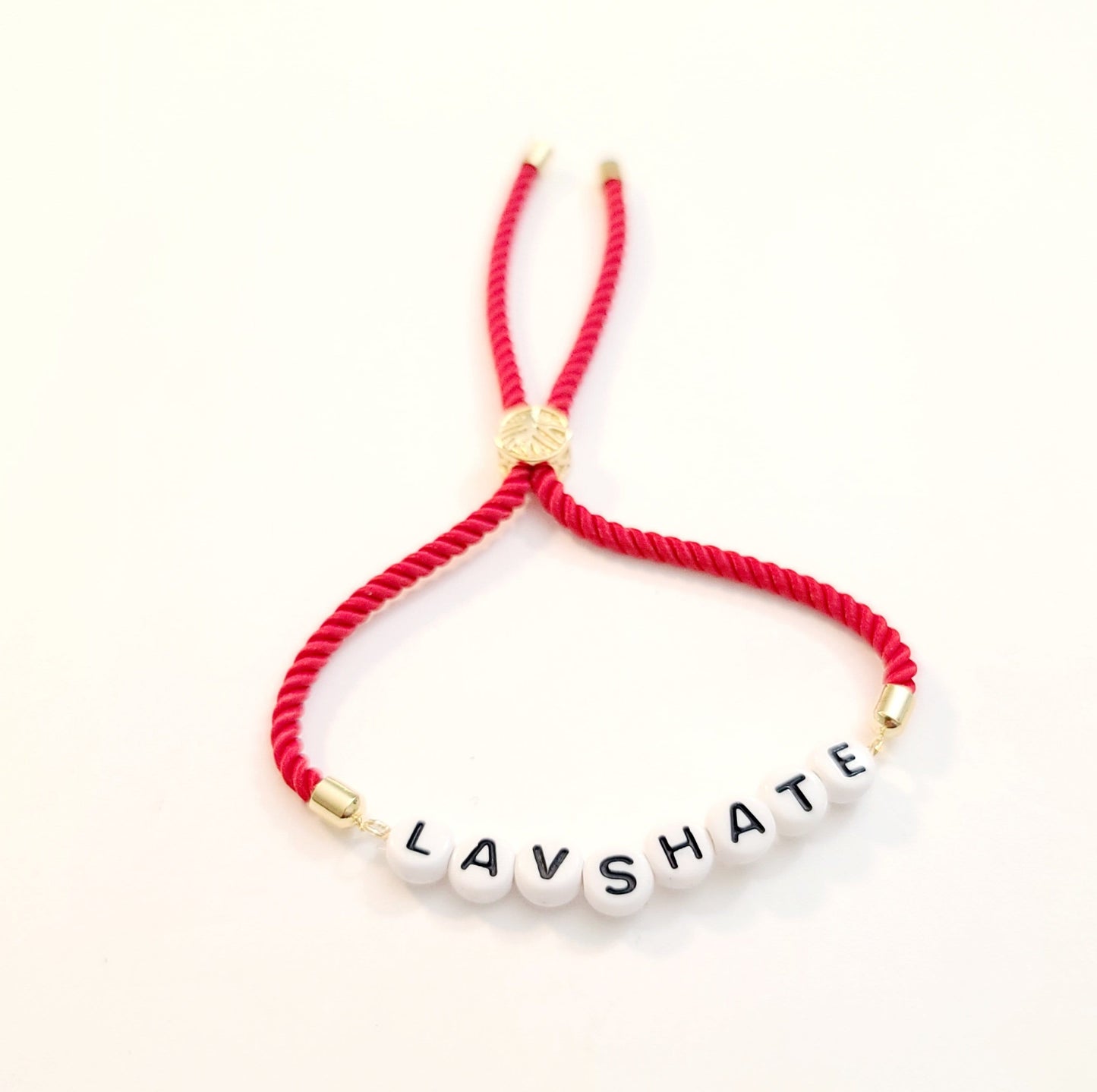 LA VS HATE Red Cord Bracelet ilaments Jewelry