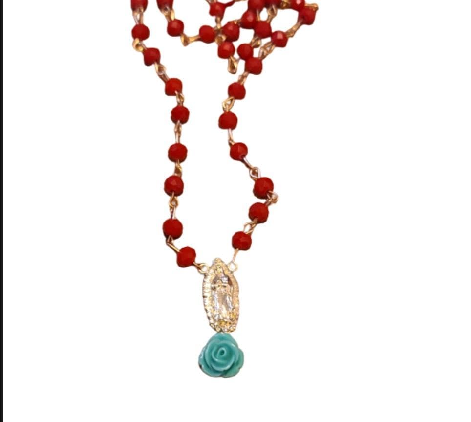 Rosary Crystal Necklace ilaments Jewelry