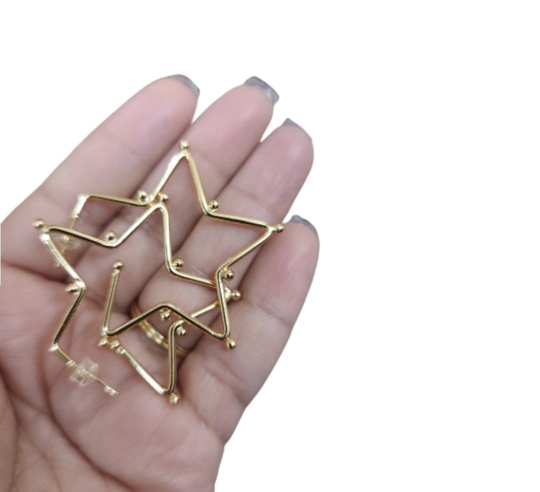 Star Hoop Earrings ilaments Jewelry