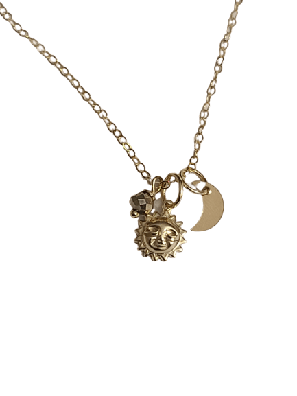 Sun & Moon Charm Necklace ilaments Jewelry