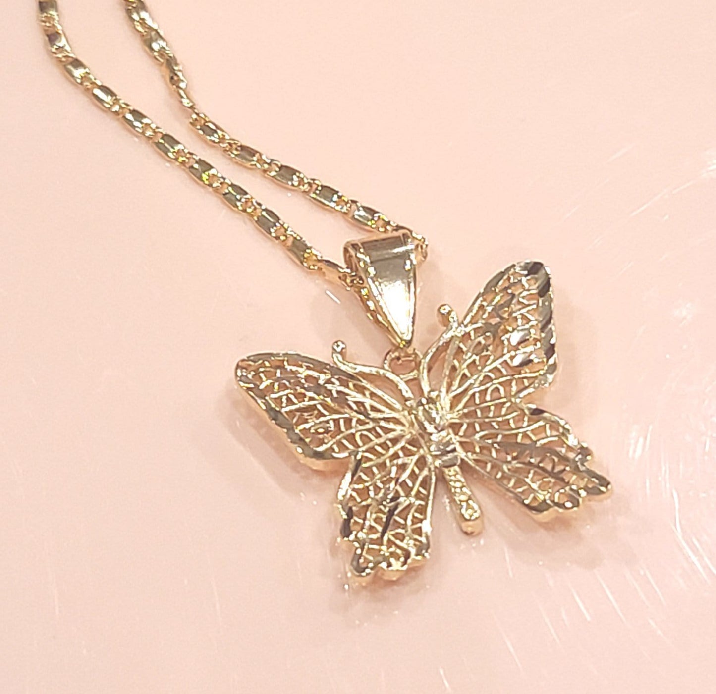 Mariposa Filigree Gold Necklace ilaments Jewelry