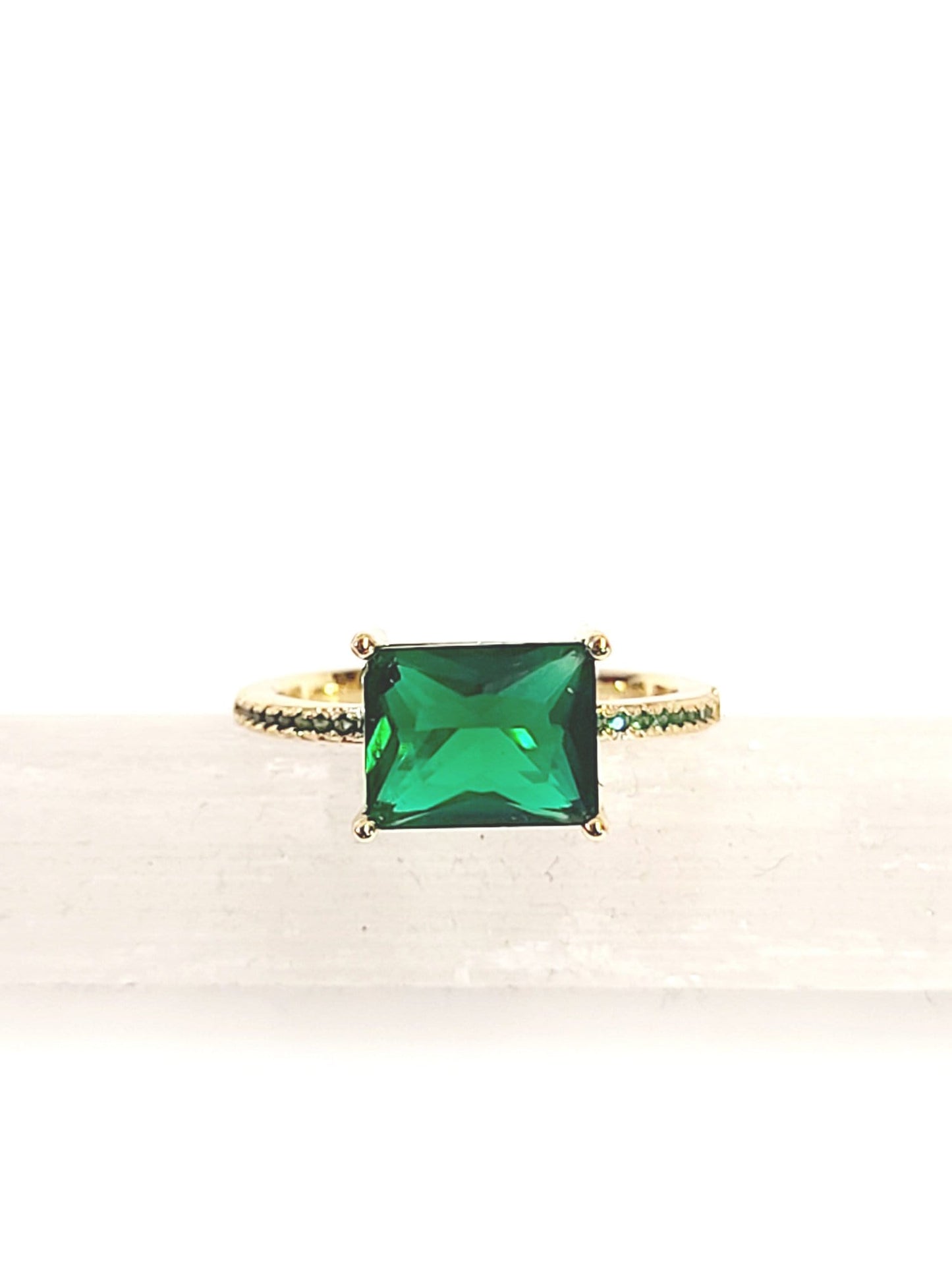 Emerald Crystal Ring ilaments Jewelry