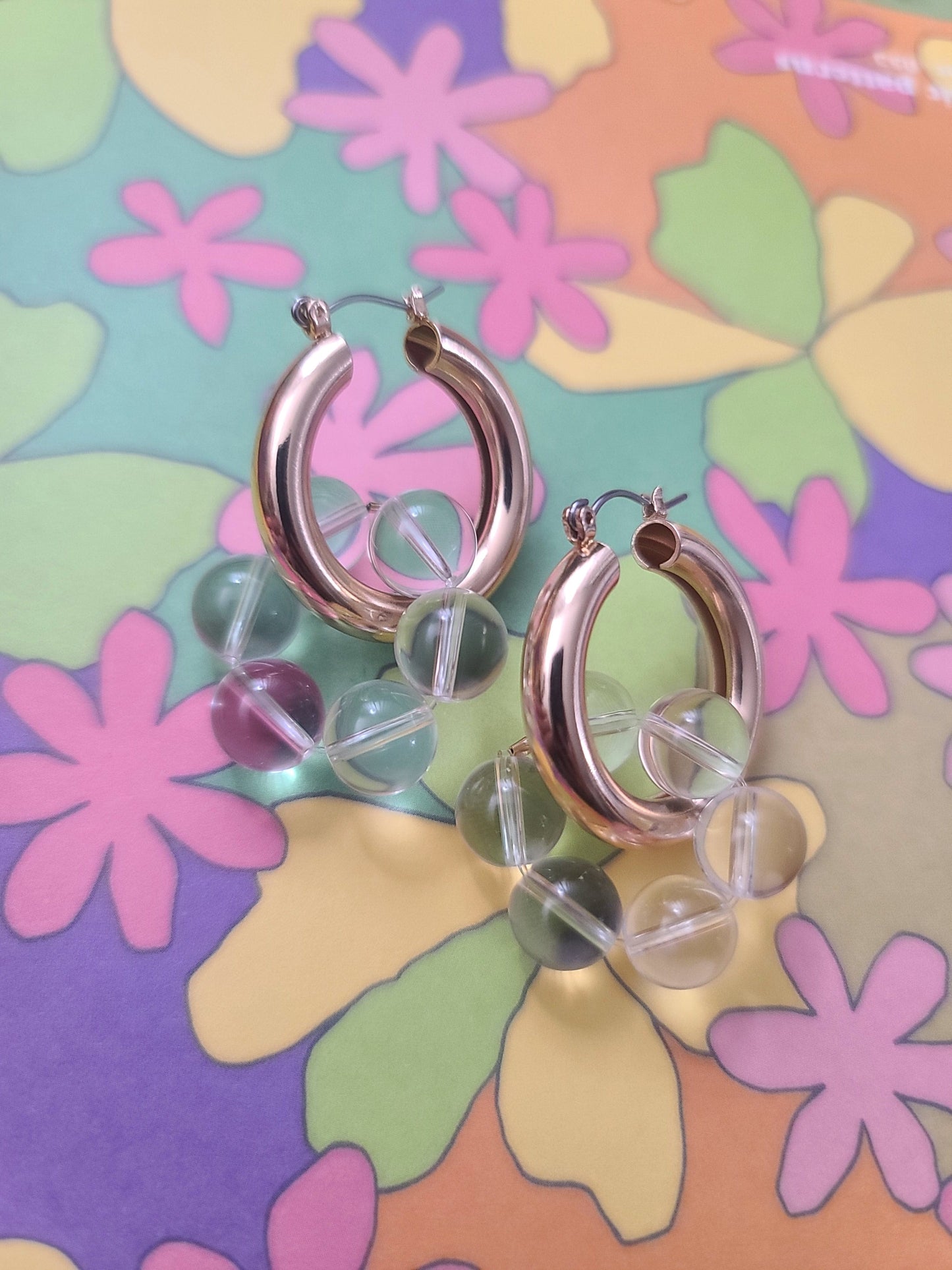 Clear Quartz Huggie Hoop Earrings ilaments Jewelry