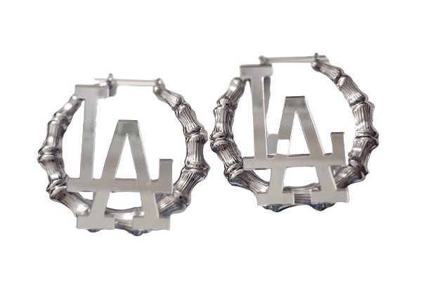 City of Angels Dodger Bamboo Hoops ilaments Jewelry