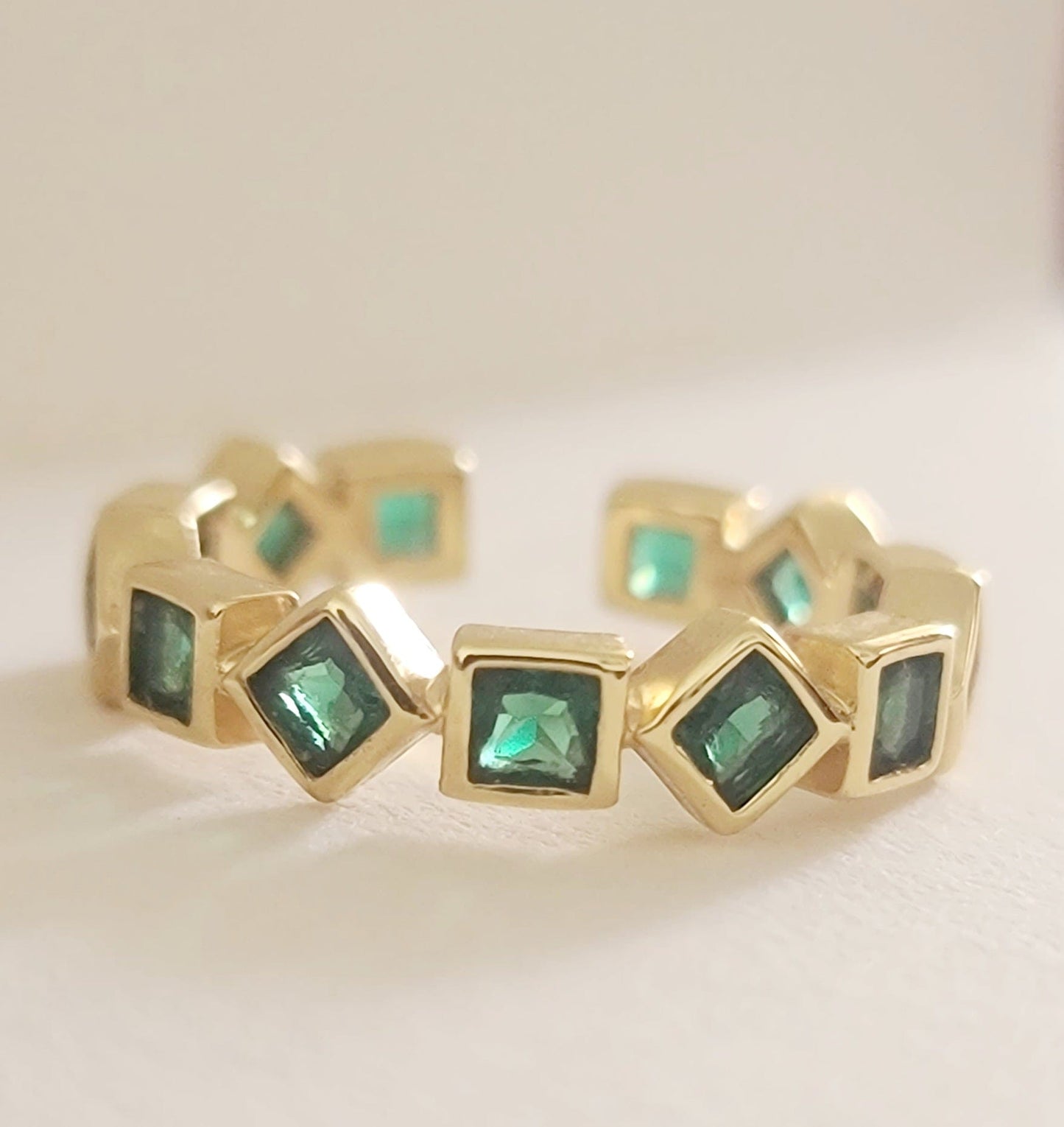 Emerald Eternity Band ilaments Jewelry