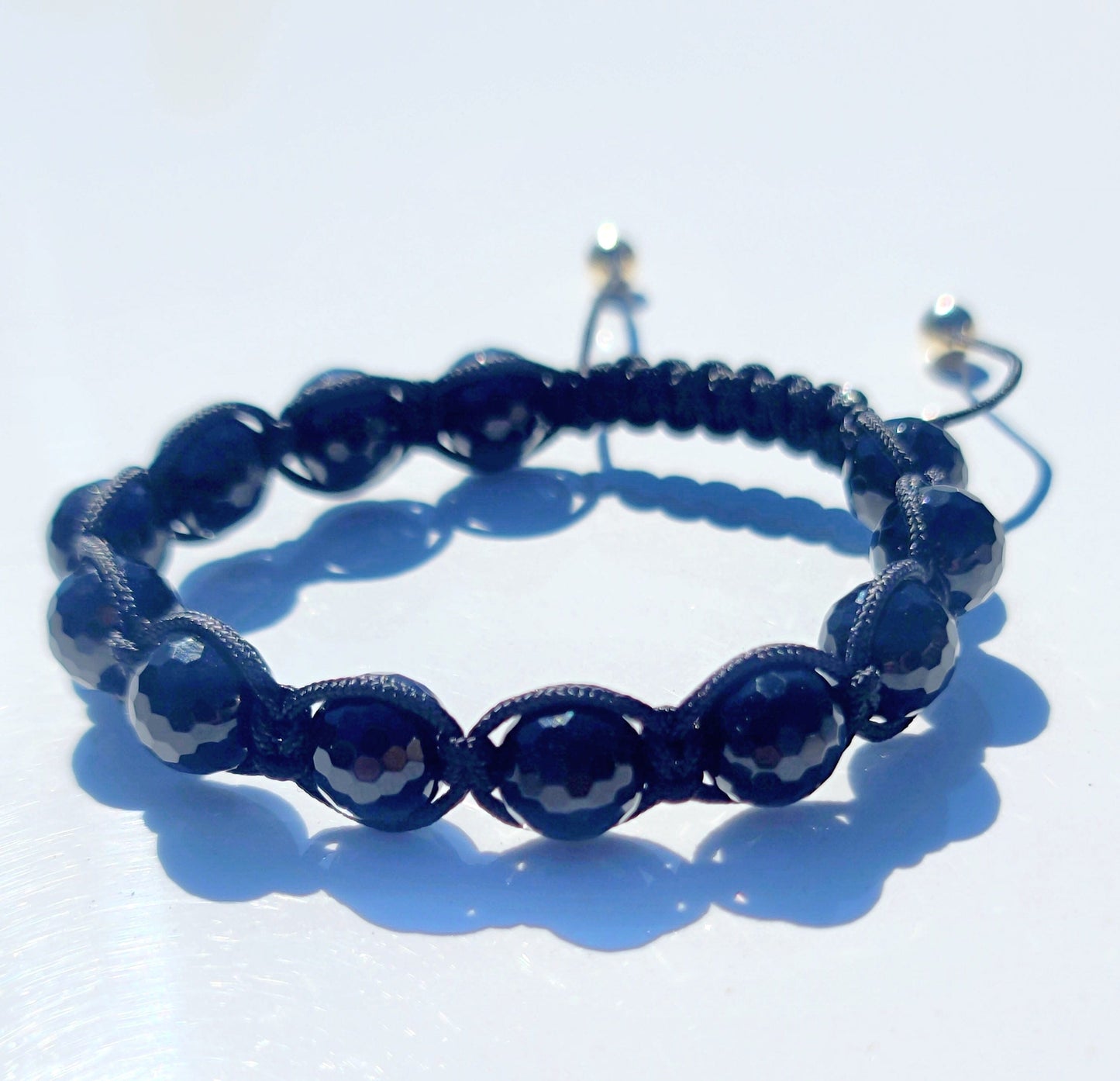 Onyx Macrame 14kt Gold Bracelet ilaments Jewelry
