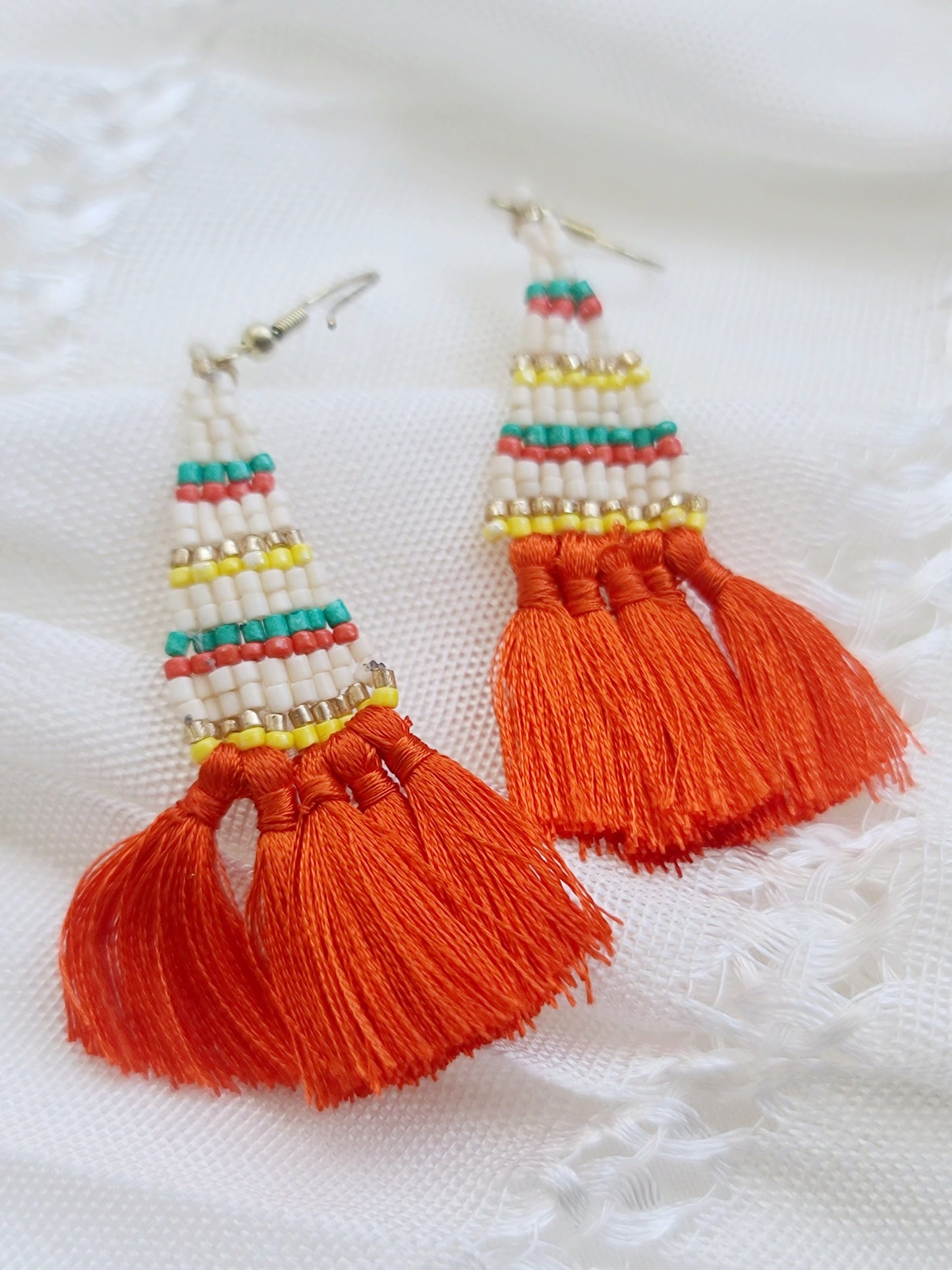 Sunset Seed Bead Earrings ilaments Jewelry