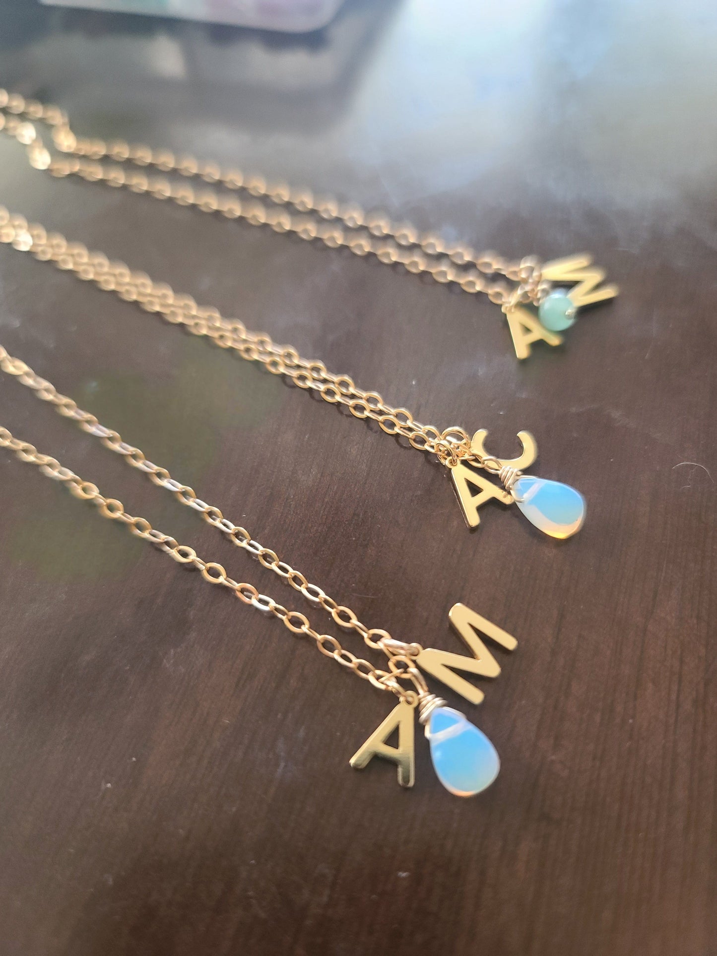 Initial Opalite Necklace ilaments Jewelry