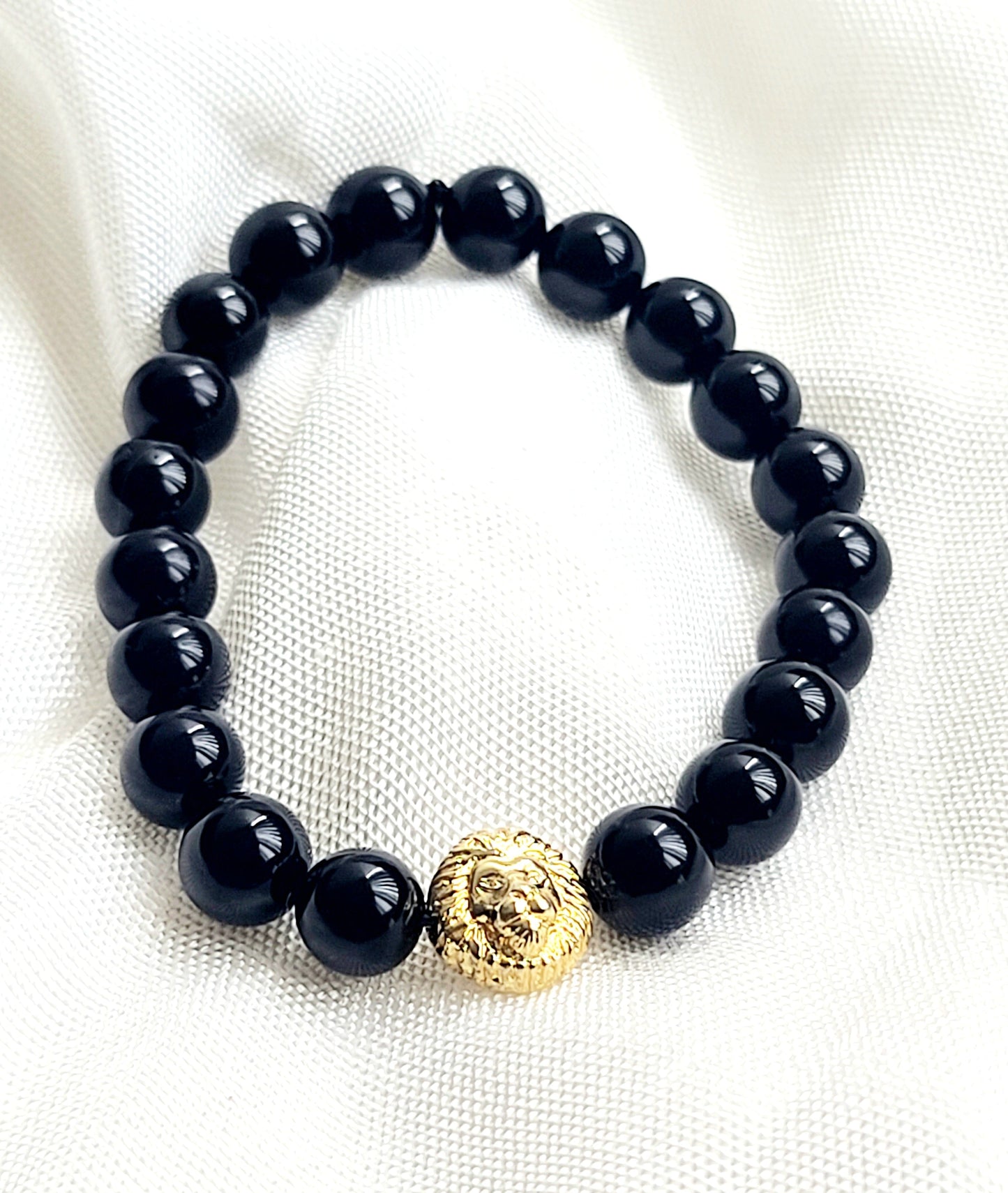 Lion Onyx Mens Bracelet ilaments Jewelry