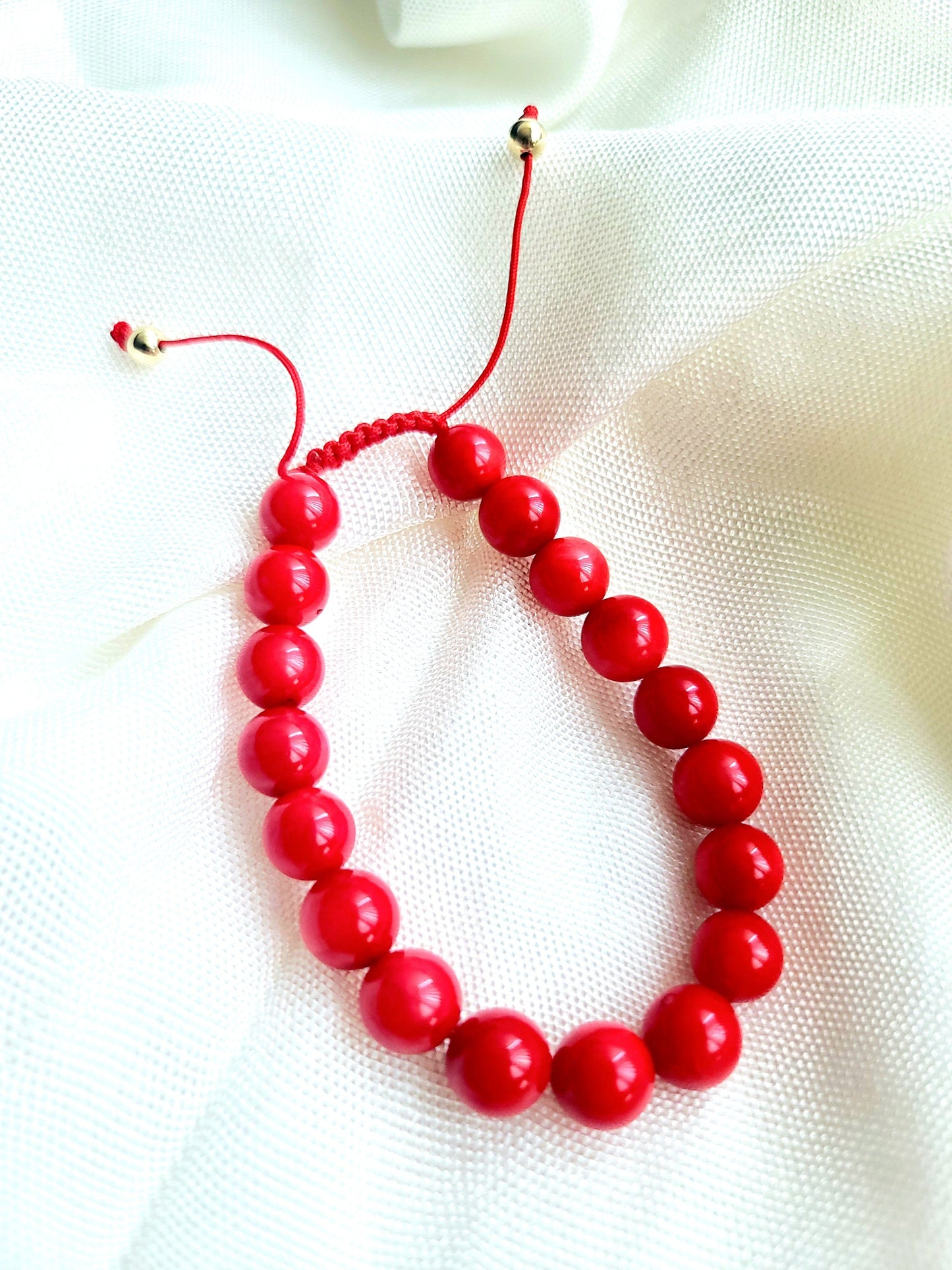 Root Chakra Coral Bamboo Bracelet ilaments Jewelry