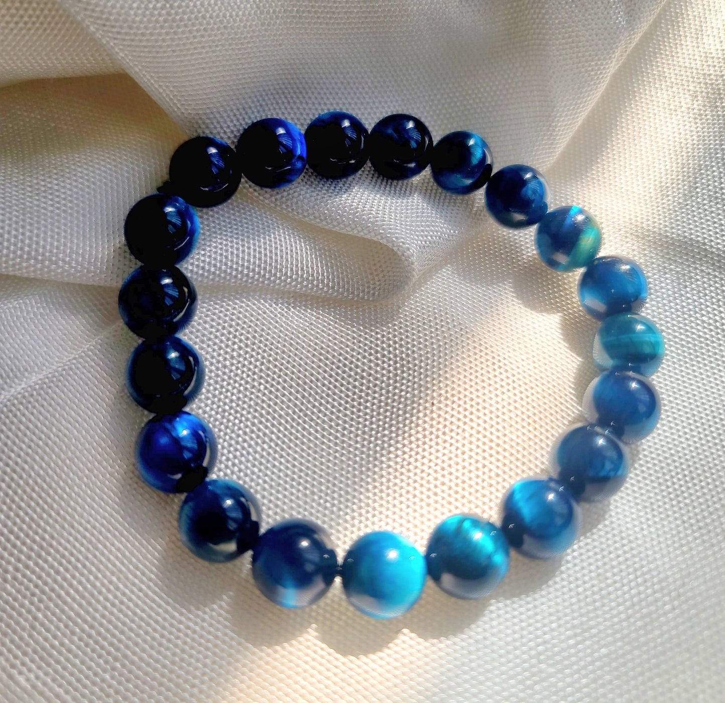 Blue Tigers Eye Bracelet ilaments Jewelry