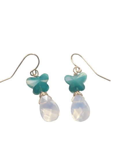 Opalite Butterfly Earrings ilaments Jewelry