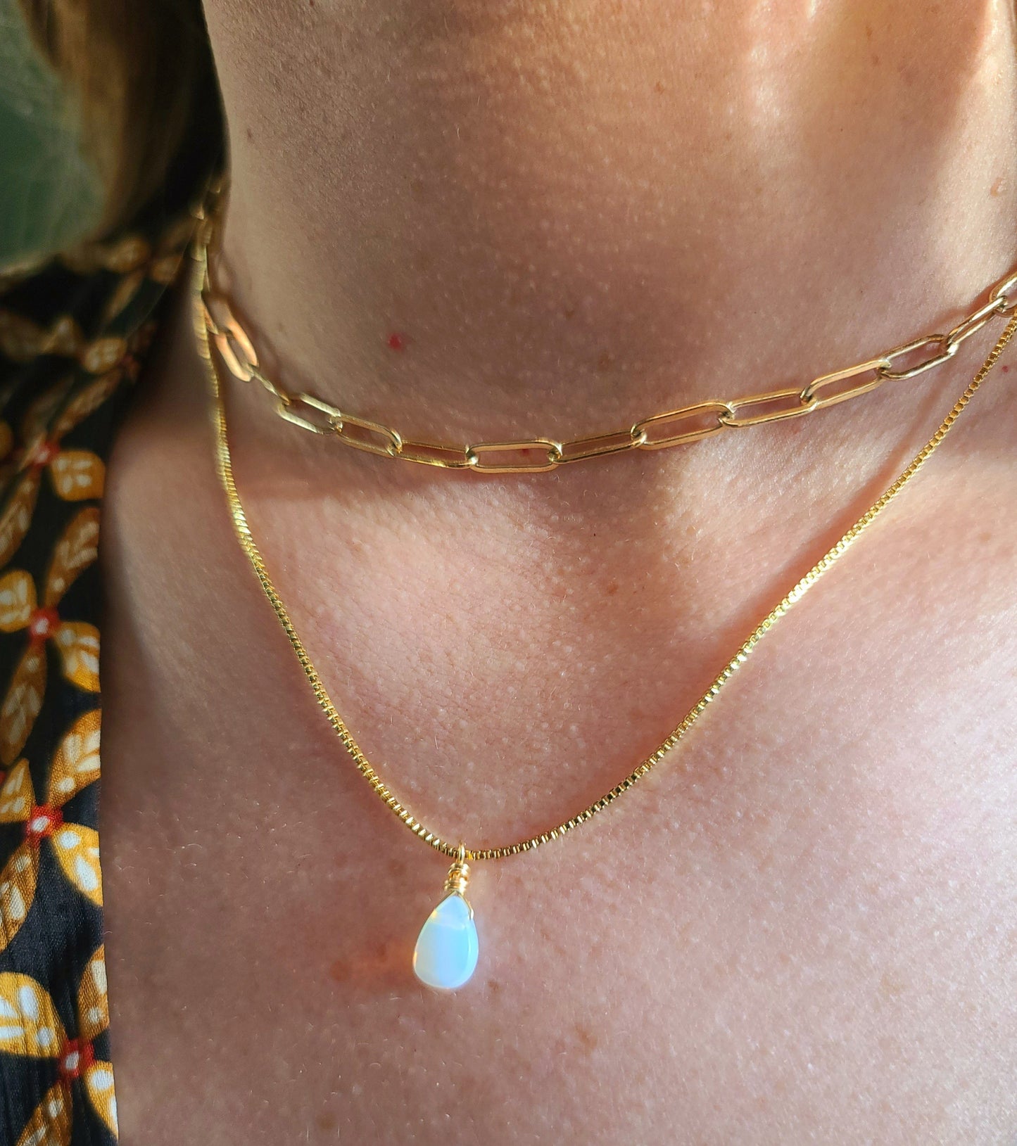 Opalite Charm Necklace ilaments Jewelry