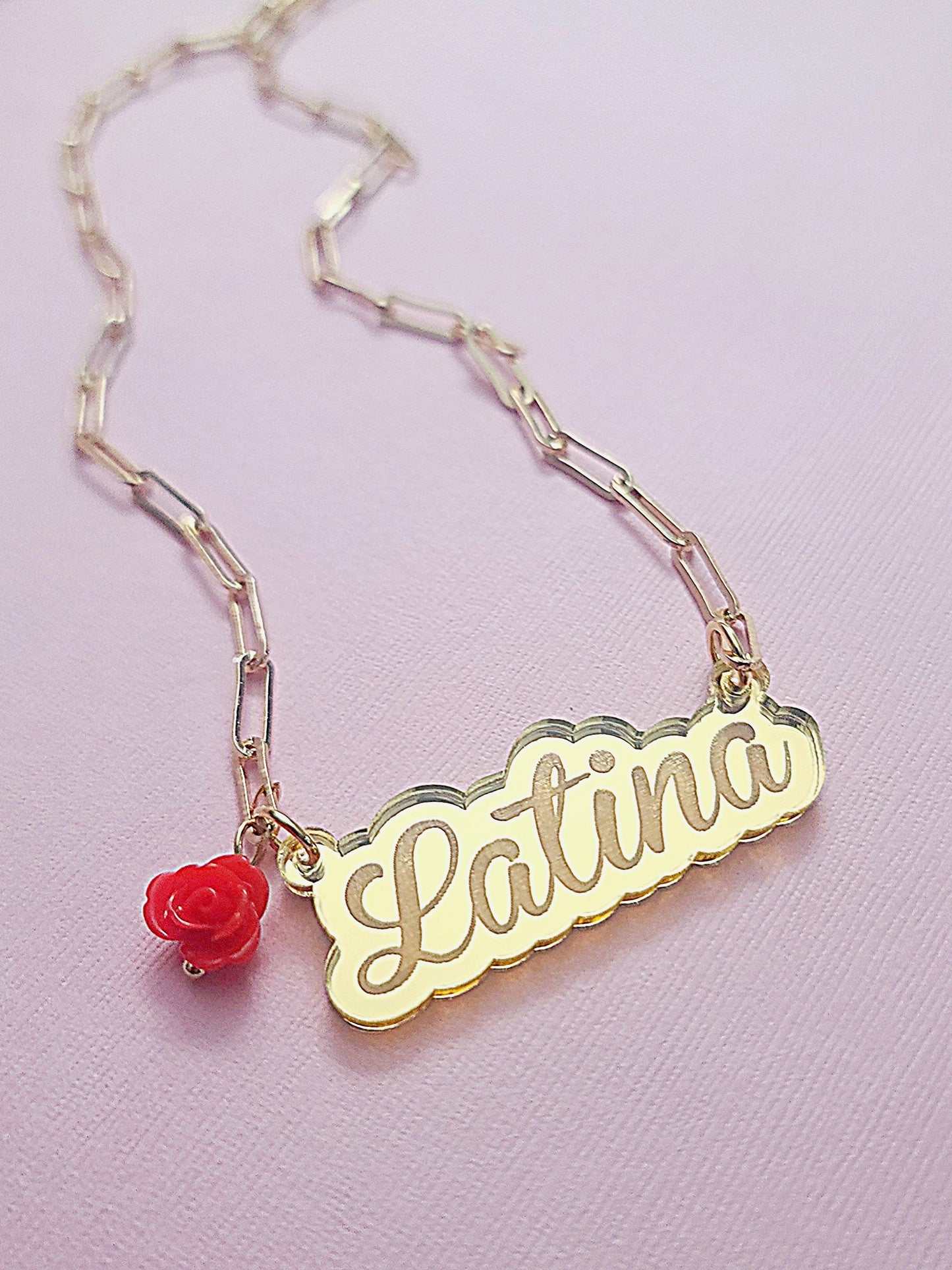 Latina Paperclip Necklace ilaments Jewelry