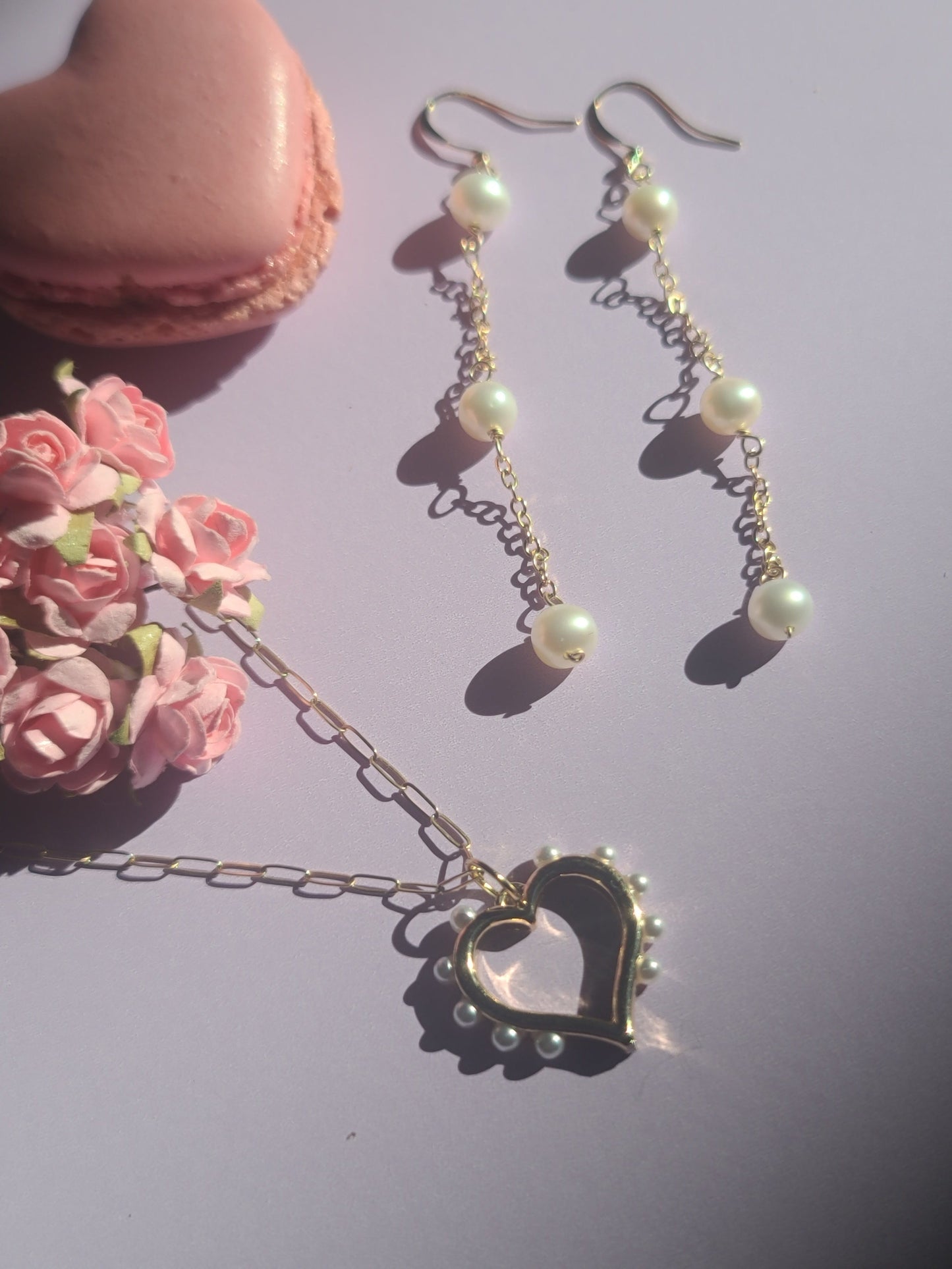 Pearl Heart Necklace ilaments Jewelry
