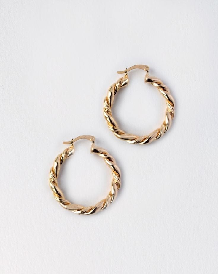 Twisted Small Gold Hoop Earrings ilaments Jewelry