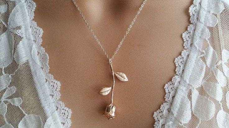 Rose Gold Necklace ilaments Jewelry