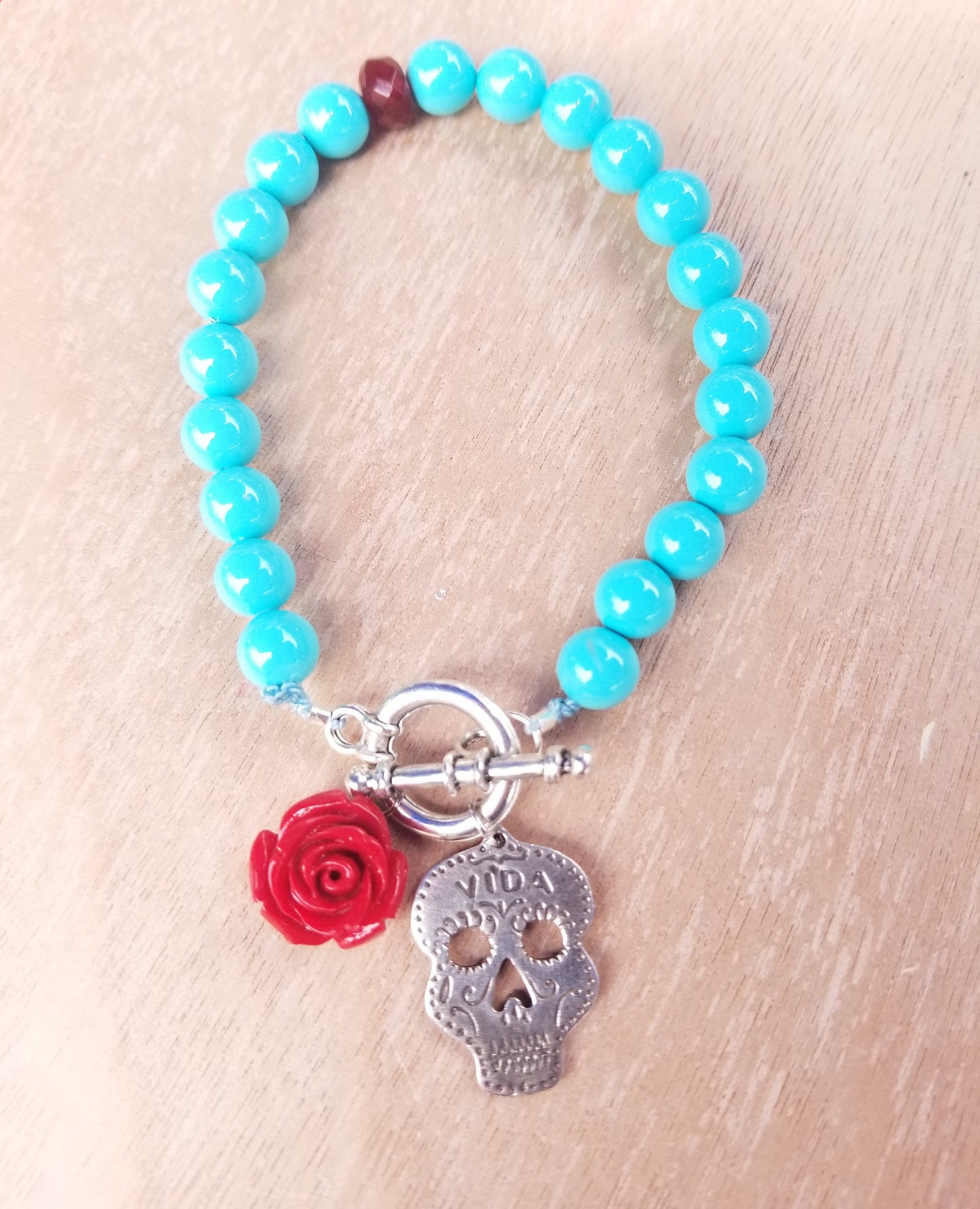 Sugar Skull Turquoise Bracelet ilamentsjewelry
